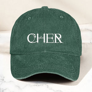 Cher Denim Dad Cap Classic Icon Logo Design ( With BOX)