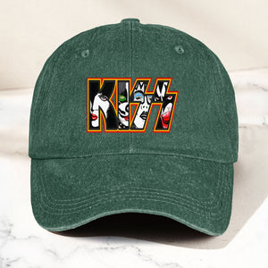 KISS Denim Dad Cap Iconic Face Collage Logo Design ( With BOX)