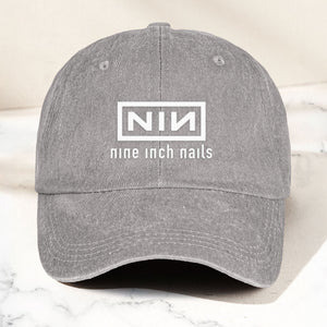 Nine Inch Nails Denim Dad Cap Classic NIN Logo Design ( With BOX)