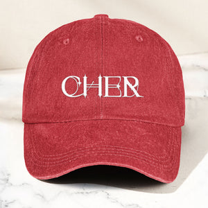 Cher Denim Dad Cap Classic Icon Logo Design ( With BOX)