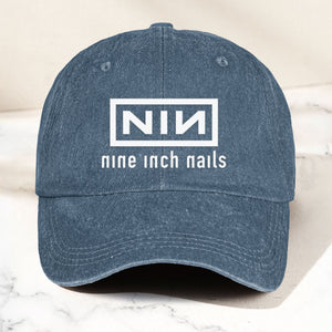 Nine Inch Nails Denim Dad Cap Classic NIN Logo Design ( With BOX)
