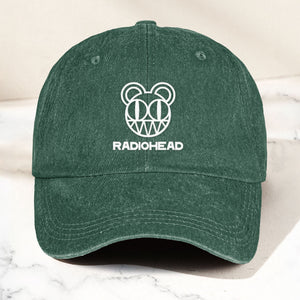 Radiohead Denim Dad Cap Modified Bear Logo Design ( With BOX)
