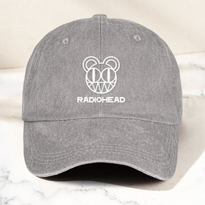 Radiohead Denim Dad Cap Modified Bear Logo Design ( With BOX)