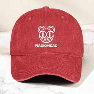 Radiohead Denim Dad Cap Modified Bear Logo Design ( With BOX)