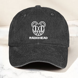 Radiohead Denim Dad Cap Modified Bear Logo Design ( With BOX)