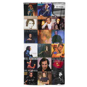 Neil Diamond Beach Towel Album Cover Collage Pop Rock Towel