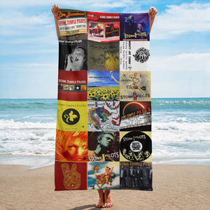 Stone Temple Pilots Beach Towel Album Cover Collage Classic Rock Towel