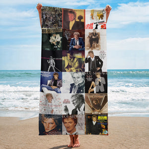 Rod Stewart Beach Towel Album Cover Collage Classic Rock Towel