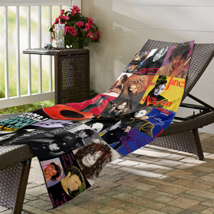 Janet Jackson Beach Towel Album Cover Collage Pop and R&B Towel
