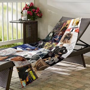 Rod Stewart Beach Towel Album Cover Collage Classic Rock Towel