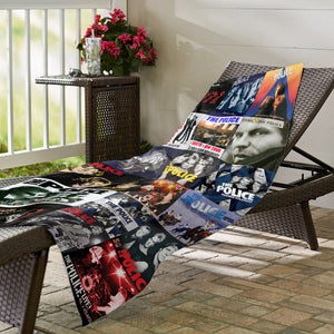 The Police Beach Towel Album Cover Collage Classic Rock Towel