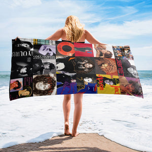 Janet Jackson Beach Towel Album Cover Collage Pop and R&B Towel
