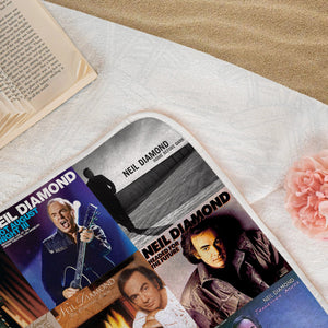 Neil Diamond Beach Towel Album Cover Collage Pop Rock Towel