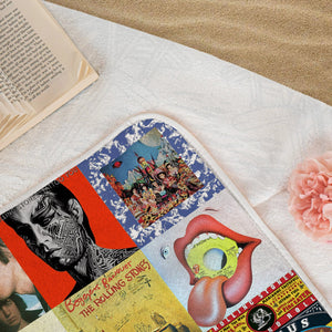 The Rolling Stone Beach Towel Album Cover Collage Classic Rock Towel