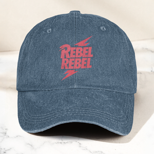 David Bowie Rebel Rebel Denim Cap Retro Music Cap Gift For Dad (With Box)