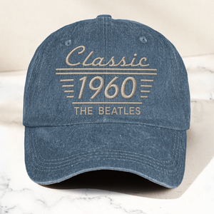 The Beatles Classic 1960 Est Rock And Roll Pop Band Music Merch Graphic Denim Cap Retro Vintage Dad Cap Gift For Dad (With Box)