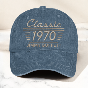 Jimmy Buffett Classic 1970 Est Margaritaville Tropical Rock Music Merch Graphic Denim Cap Retro Vintage Dad Cap Gift For Dad (With Box)