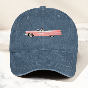 Elvis Presley The Pink Car Denim Cap Vintage Elvis Presley Merch Gift for Dad (With Box)