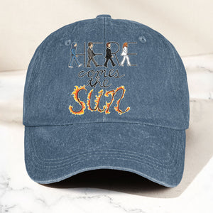 Here Comes the Sun Denim Cap Retro The Beatles Tribute Merch Dad Hat (With Box)