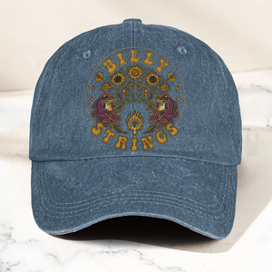 Billy Strings Sunflowers Frog Graphic Cosmic Bluegrass Retro Denim Cap Retro Vintage Dad Cap Gift For Dad (With Box)