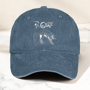 The Cure Rare Cat Artwork Vintage Denim Cap Retro The Cure Band Merch Gift for Dad (With Box)