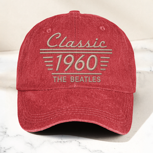 The Beatles Classic 1960 Est Rock And Roll Pop Band Music Merch Graphic Denim Cap Retro Vintage Dad Cap Gift For Dad (With Box)
