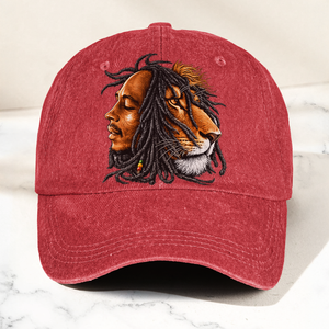 Bob Marley Lion of Judah Reggae Music Merch Vintage Rasta Graphic Denim Cap Retro Vintage Dad Cap Gift For Dad (With Box)