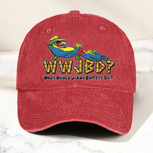 What Would Jimmy Buffett Do Denim Cap Retro Jimmy Buffett Merch Dad Hat (With Box)