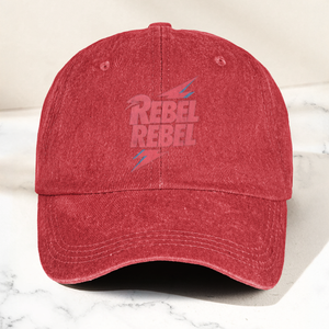 David Bowie Rebel Rebel Denim Cap Retro Music Cap Gift For Dad (With Box)