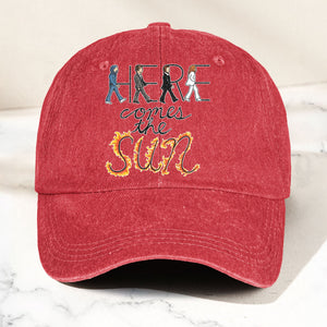 Here Comes the Sun Denim Cap Retro The Beatles Tribute Merch Dad Hat (With Box)