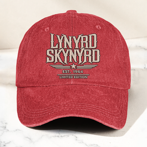 Lynyrd Skynyrd Band Logo Est 1964 Denim Cap Retro Vintage Dad Cap Gift For Dad (With Box)