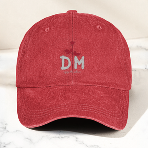 DM Rose Denim Cap Minimalist Depeche Mode Inspired Dad Hat (With Box)