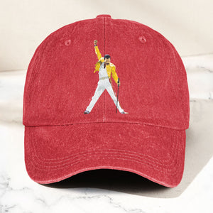 Vintage Freddie Mercury Denim Cap Queen Band Tribute Merch Dad Hat (With Box)