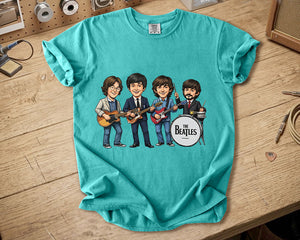 The Beatles Band Members Comfort Colors Tee John Lennon Paul McCartney George Harrison Ringo Starr Classic Rock Tribute Shirt