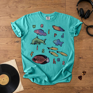 Weird Fishes Radiohead Comfort Tee Space & Retro Rock Inspired Graphic Shirt