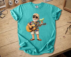 Jimmy Buffett Comfort Colors Tee Margaritaville Guitar Vibes Island Lifestyle Shirt