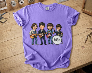 The Beatles Band Members Comfort Colors Tee John Lennon Paul McCartney George Harrison Ringo Starr Classic Rock Tribute Shirt
