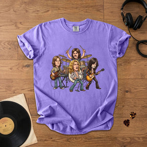 Led Zeppelin Vintage Rock Band Graphic T-Shirt Classic Music Fan Tee