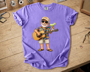 Jimmy Buffett Comfort Colors Tee Margaritaville Guitar Vibes Island Lifestyle Shirt