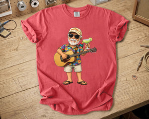 Jimmy Buffett Comfort Colors Tee Margaritaville Guitar Vibes Island Lifestyle Shirt