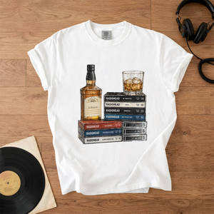 Radiohead Cassette Album Collection T-Shirt Retro Music Jimmy Buffett Merch Tee