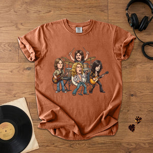 Led Zeppelin Vintage Rock Band Graphic T-Shirt Classic Music Fan Tee