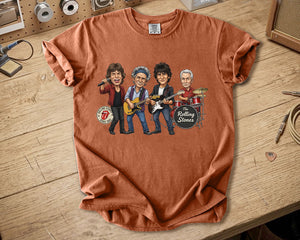 The Rolling Stones Comfort Colors Tee Mick Jagger Keith Richards Band Members Tribute Classic Rock Shirt