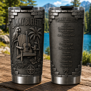 Jimmy Buffett Margaritaville Insulated Tumbler 3D Embossed Parrot Travel Cup