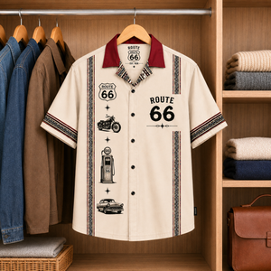 Route 66 Luxury Design Hawaiian Shirt – Mexican Inspired Hawaiian Shirt White Version