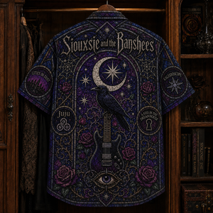 Siouxsie and the Banshees Hawaiian Shirt - Gothic Stained Glass Post-Punk Button-Up Shirt