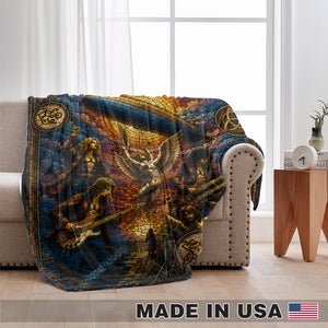 Led Zeppelin Stained Glass Quilt Blanket Luxury Rock Band Bedding for Classic Rock Fans