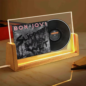 Bon Jovi Slippery When Wet Album Acrylic Light 80s Rock Vinyl Display Lamp