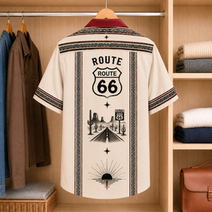 Route 66 Luxury Design Hawaiian Shirt – Mexican Inspired Hawaiian Shirt White Version