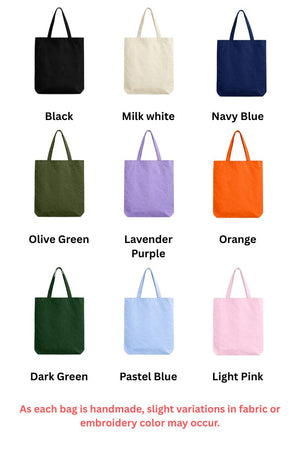 Floral Tote Purse with Hand-Stitched Design